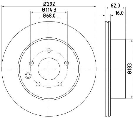 Hella 8DD 355 118-711 Тормозной диск задний вентилируемый 8DD355118711: Отличная цена - Купить в Польше на 2407.PL!