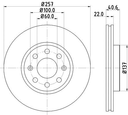 Hella 8DD 355 112-581 Тормозной диск передний вентилируемый 8DD355112581: Купить в Польше - Отличная цена на 2407.PL!