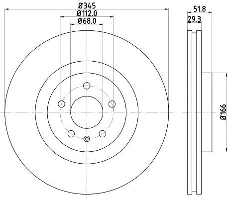 Hella 8DD 355 128-731 Тормозной диск передний вентилируемый 8DD355128731: Купить в Польше - Отличная цена на 2407.PL!