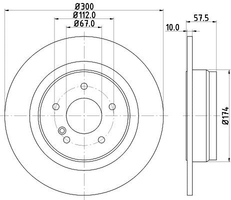 Hella 8DD 355 114-211 Тормозной диск задний невентилируемый 8DD355114211: Отличная цена - Купить в Польше на 2407.PL!