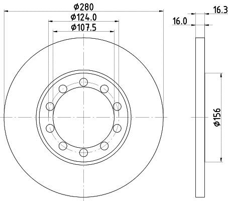 Hella 8DD 355 113-291 Тормозной диск задний невентилируемый 8DD355113291: Отличная цена - Купить в Польше на 2407.PL!