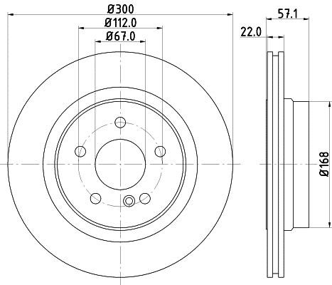 Hella 8DD 355 129-531 Hintere belüftete Bremsscheibe 8DD355129531: Kaufen Sie zu einem guten Preis in Polen bei 2407.PL!