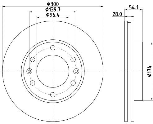 Hella 8DD 355 114-341 Innenbelüftete Bremsscheibe vorne 8DD355114341: Kaufen Sie zu einem guten Preis in Polen bei 2407.PL!