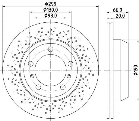 Hella 8DD 355 120-221 Тормозной диск задний вентилируемый 8DD355120221: Отличная цена - Купить в Польше на 2407.PL!