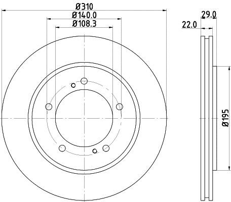 Hella 8DD 355 114-901 Диск гальмівний передній вентильований 8DD355114901: Приваблива ціна - Купити у Польщі на 2407.PL!