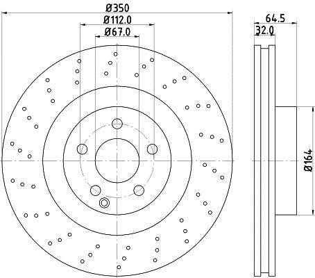 Hella 8DD 355 128-931 Тормозной диск передний вентилируемый 8DD355128931: Отличная цена - Купить в Польше на 2407.PL!