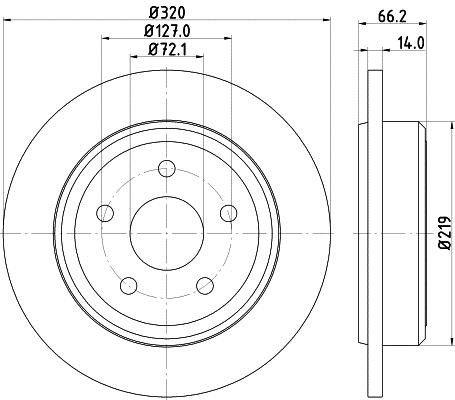 Hella 8DD 355 115-501 Тормозной диск задний невентилируемый 8DD355115501: Отличная цена - Купить в Польше на 2407.PL!