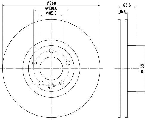 Hella 8DD 355 123-191 Диск гальмівний 8DD355123191: Приваблива ціна - Купити у Польщі на 2407.PL!