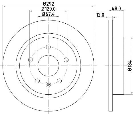 Hella 8DD 355 116-831 Тормозной диск задний невентилируемый 8DD355116831: Отличная цена - Купить в Польше на 2407.PL!
