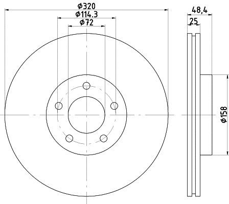 Hella 8DD 355 117-891 Диск гальмівний 8DD355117891: Приваблива ціна - Купити у Польщі на 2407.PL!