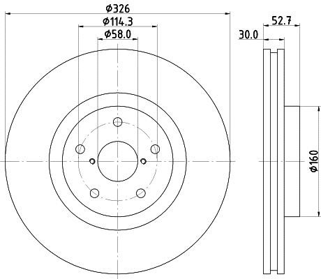 Hella 8DD 355 117-861 Тормозной диск передний вентилируемый 8DD355117861: Отличная цена - Купить в Польше на 2407.PL!