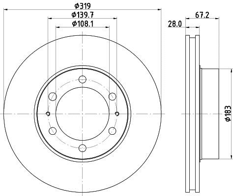 Hella 8DD 355 117-261 Тормозной диск передний вентилируемый 8DD355117261: Отличная цена - Купить в Польше на 2407.PL!