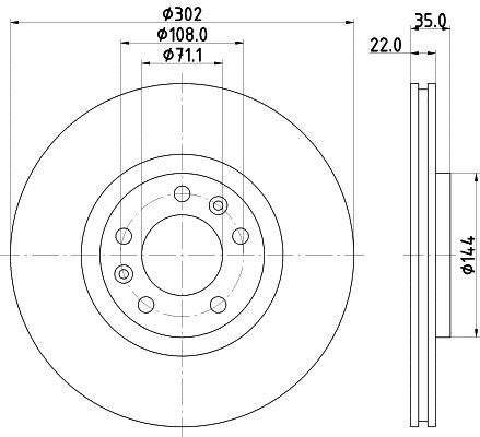 Hella 8DD 355 116-231 Тормозной диск задний вентилируемый 8DD355116231: Отличная цена - Купить в Польше на 2407.PL!