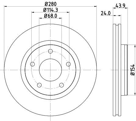 Hella 8DD 355 117-321 Тормозной диск передний вентилируемый 8DD355117321: Отличная цена - Купить в Польше на 2407.PL!