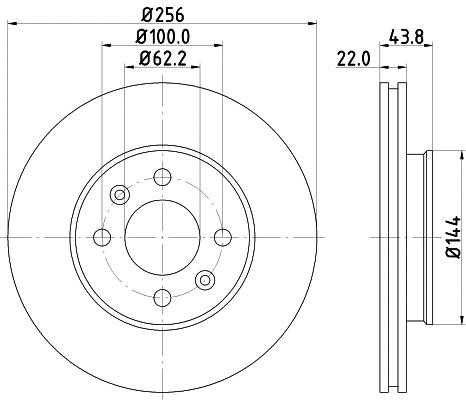 Hella 8DD 355 117-981 Тормозной диск передний вентилируемый 8DD355117981: Отличная цена - Купить в Польше на 2407.PL!
