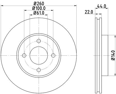 Hella 8DD 355 118-291 Тормозной диск передний вентилируемый 8DD355118291: Отличная цена - Купить в Польше на 2407.PL!