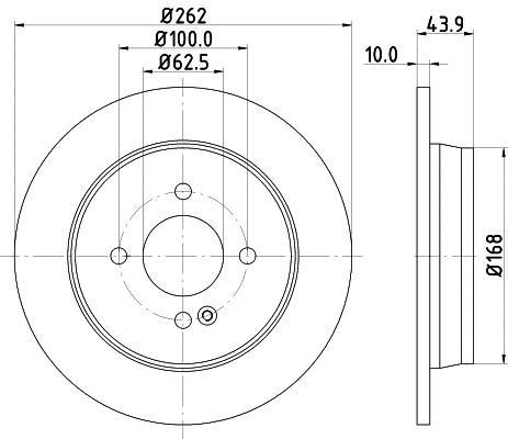 Hella 8DD 355 118-501 Тормозной диск задний невентилируемый 8DD355118501: Отличная цена - Купить в Польше на 2407.PL!
