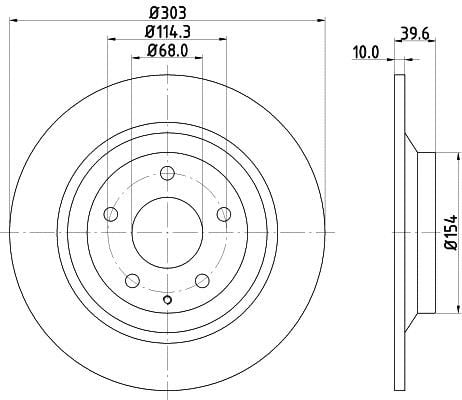 Hella 8DD 355 118-541 Тормозной диск задний невентилируемый 8DD355118541: Отличная цена - Купить в Польше на 2407.PL!