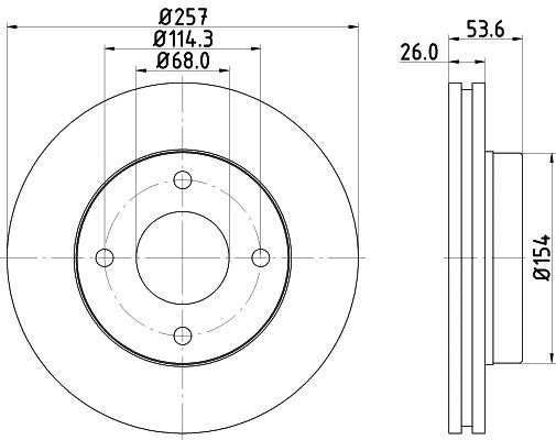 Hella 8DD 355 118-571 Тормозной диск передний вентилируемый 8DD355118571: Отличная цена - Купить в Польше на 2407.PL!
