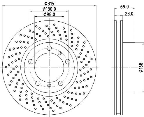 Hella 8DD 355 125-061 Диск тормозной 8DD355125061: Отличная цена - Купить в Польше на 2407.PL!