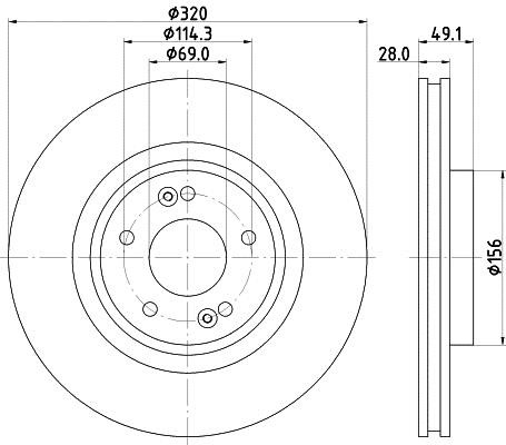 Hella 8DD 355 125-121 Диск тормозной 8DD355125121: Отличная цена - Купить в Польше на 2407.PL!