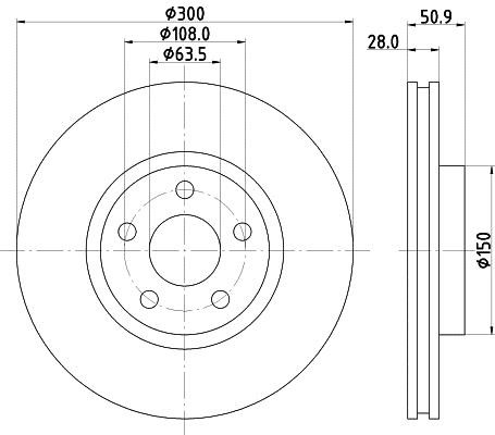 Hella 8DD 355 125-511 Диск гальмівний 8DD355125511: Приваблива ціна - Купити у Польщі на 2407.PL!