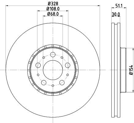 Hella 8DD 355 125-581 Bremsscheibe 8DD355125581: Kaufen Sie zu einem guten Preis in Polen bei 2407.PL!