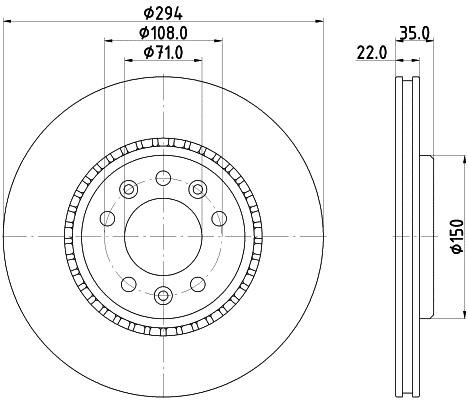 Hella 8DD 355 125-401 Bremsscheibe 8DD355125401: Kaufen Sie zu einem guten Preis in Polen bei 2407.PL!