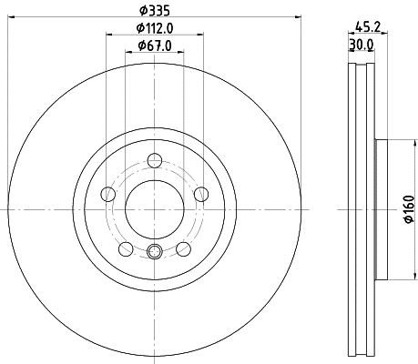 Hella 8DD 355 133-111 Диск гальмівний 8DD355133111: Приваблива ціна - Купити у Польщі на 2407.PL!