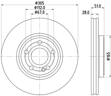 Hella 8DD 355 133-371 Brake disc 8DD355133371: Buy near me at 2407.PL in Poland at an Affordable price!