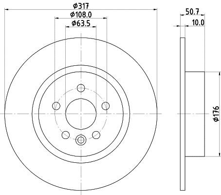 Hella 8DD 355 131-851 Диск тормозной 8DD355131851: Отличная цена - Купить в Польше на 2407.PL!