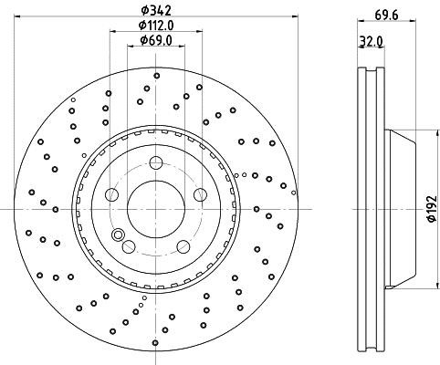 Hella 8DD 355 134-481 Диск тормозной 8DD355134481: Купить в Польше - Отличная цена на 2407.PL!