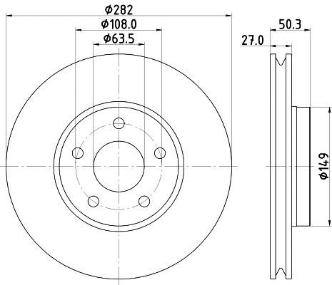 Hella 8DD 355 132-021 Brake disc 8DD355132021: Buy near me in Poland at 2407.PL - Good price!