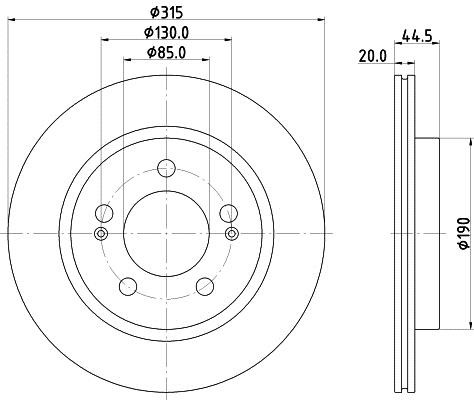 Hella 8DD 355 134-271 Brake disc 8DD355134271: Buy near me in Poland at 2407.PL - Good price!