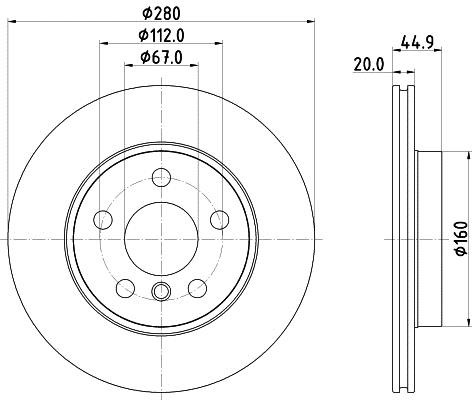 Hella 8DD 355 132-541 Диск тормозной 8DD355132541: Отличная цена - Купить в Польше на 2407.PL!