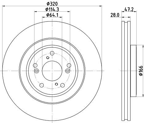 Hella 8DD 355 132-241 Brake disc 8DD355132241: Buy near me in Poland at 2407.PL - Good price!