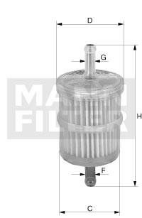 Mann-Filter WK 42 Топливный фильтр WK42: Отличная цена - Купить в Польше на 2407.PL!