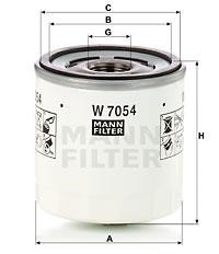 Mann-Filter W7054 Oil Filter W7054: Buy near me in Poland at 2407.PL - Good price!
