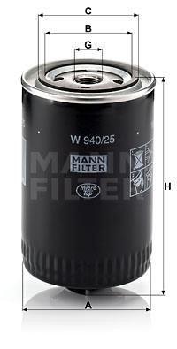 Mann-Filter W 940/25 (10) Oil Filter W9402510: Buy near me in Poland at 2407.PL - Good price!