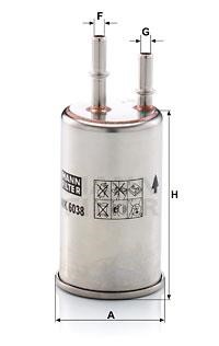 Mann-Filter WK 6038 Fuel filter WK6038: Buy near me in Poland at 2407.PL - Good price!