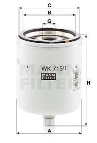 Mann-Filter WK 715/1 X Fuel filter WK7151X: Buy near me in Poland at 2407.PL - Good price!