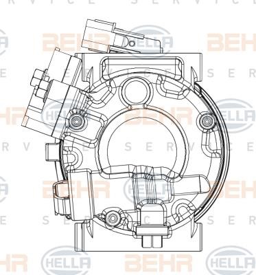 Компрессор кондиционера Hella 8FK 351 008-051