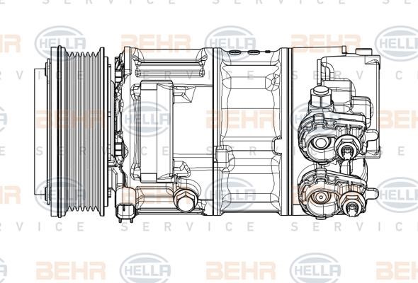 Hella 8FK 351 009-471 Compressor, air conditioning 8FK351009471: Buy near me in Poland at 2407.PL - Good price!