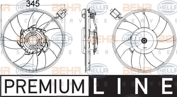 Hella 8EW 351 104-531 Вентилятор, система охолодження двигуна 8EW351104531: Купити у Польщі - Добра ціна на 2407.PL!