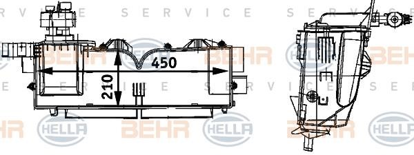 Hella 8FV 351 211-681 Air conditioner evaporator 8FV351211681: Buy near me in Poland at 2407.PL - Good price!