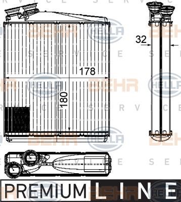 Hella 8FH 351 315-541 Радиатор отопителя салона 8FH351315541: Отличная цена - Купить в Польше на 2407.PL!