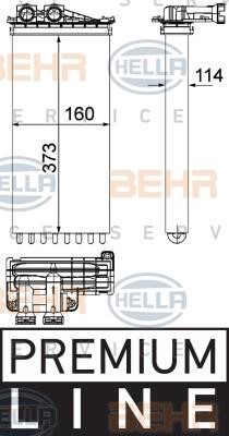 Hella 8FH 351 315-581 Heat exchanger, interior heating 8FH351315581: Buy near me in Poland at 2407.PL - Good price!