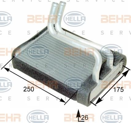 Hella 8FH 351 315-251 Heat exchanger, interior heating 8FH351315251: Buy near me in Poland at 2407.PL - Good price!