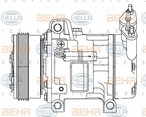 Hella 8FK 351 316-051 Kompresor klimatyzacji 8FK351316051: Dobra cena w Polsce na 2407.PL - Kup Teraz!