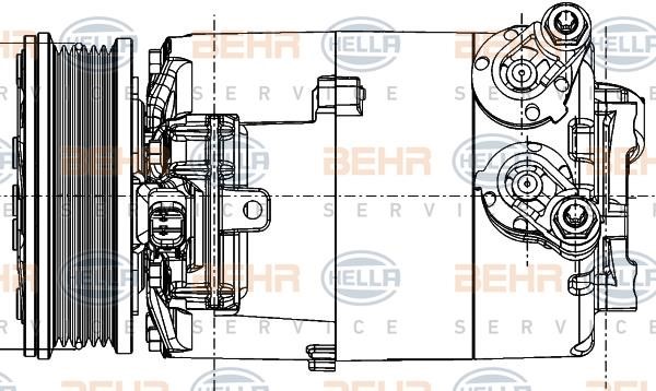 Hella 8FK 351 334-351 Kompressor klimaanlage 8FK351334351: Kaufen Sie zu einem guten Preis in Polen bei 2407.PL!